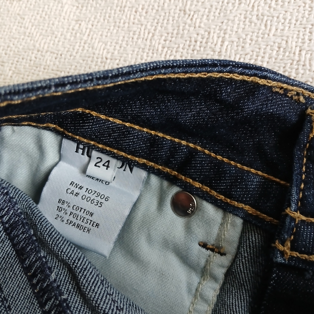 hudson ♡ capri cuffed malibu jeans 24 y2k mcbling euro low rise columbia wash - Picture 10 of 11
